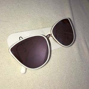 White and gold sunglasses